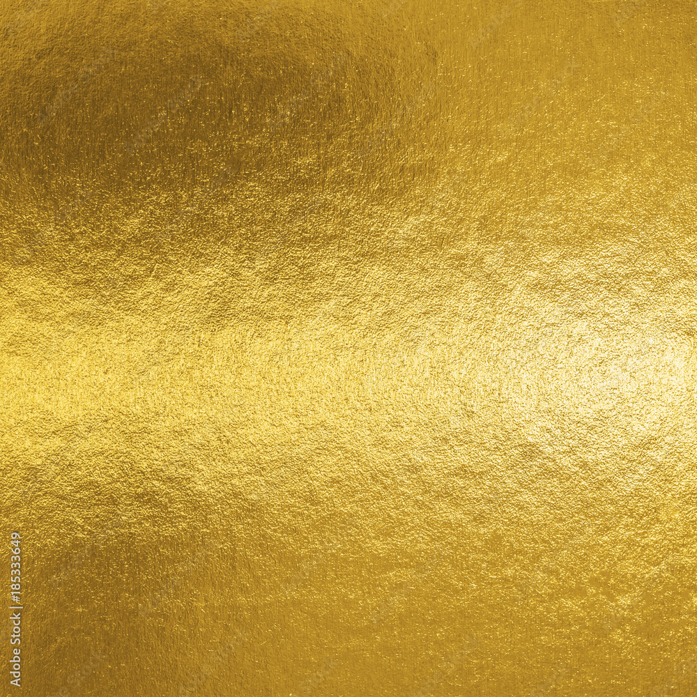 Gold foil leaf shiny metallic wrapping paper texture background for wall  paper decoration element Stock Photo