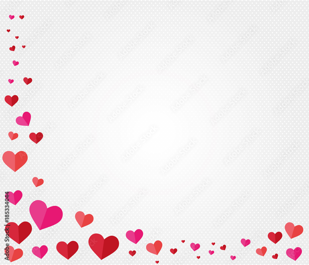 love heart shape pink blossom valentine background