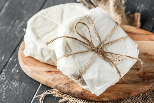 Cheese on the wooden table