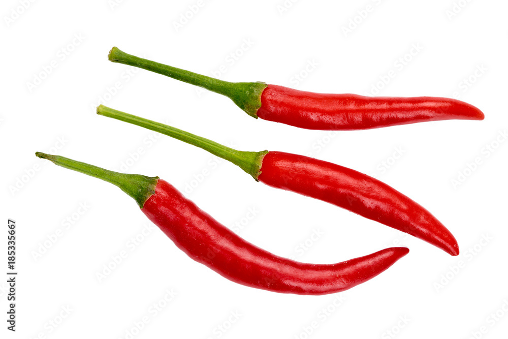 hot peppers isolated