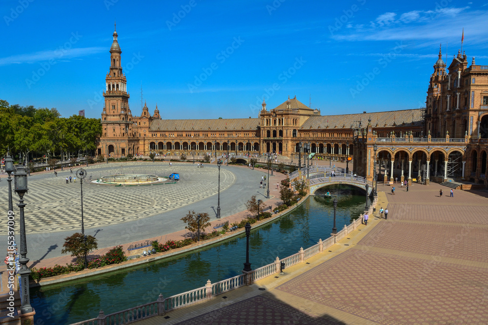 Spain Andalusia Sevilla Plaza de Espana