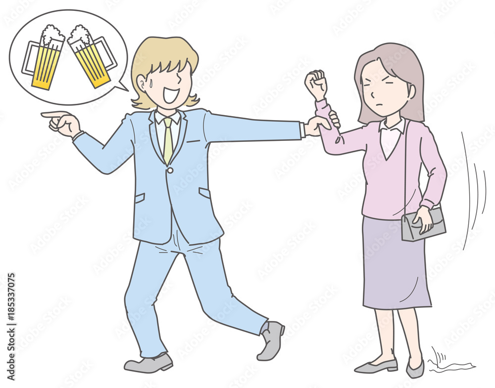 酒の誘いを強く拒否する女性