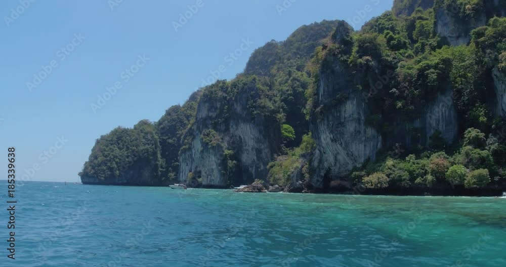PHUKET, THAILAND, MARCH 2017: Ko Phi Phi Don Island, Phi Phi Islands group PHUKET, THAILAND, MARCH 2017: Ko Phi Phi Don Island, Phi Phi Islands group