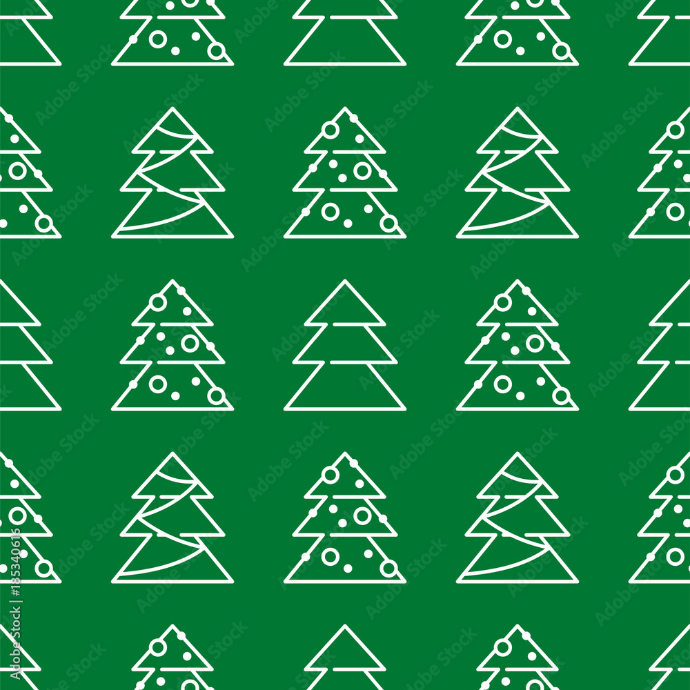 Christmas seamless pattern - Xmas trees Christmas seamless pattern - Xmas trees