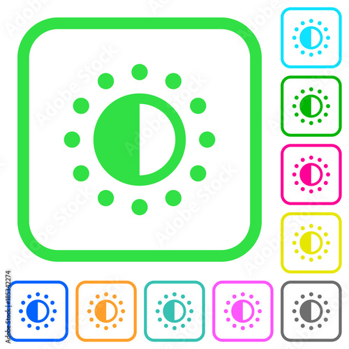 Saturation control vivid colored flat icons icons