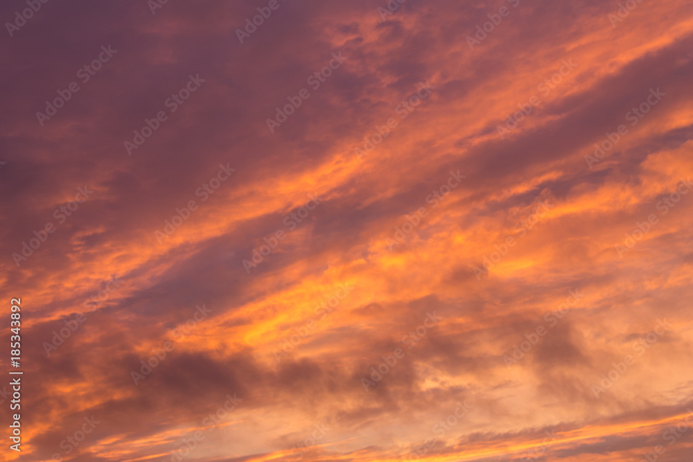 Obraz premium Piękne niebo zachód słońca