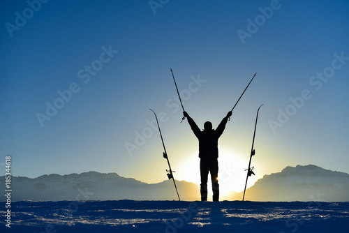 peak success for skier, adventurer