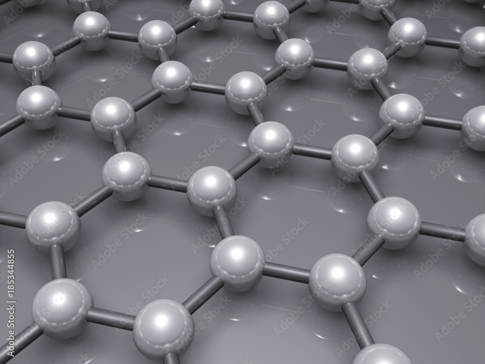 Graphene layer structure 3 d model Graphene layer structure 3 d model