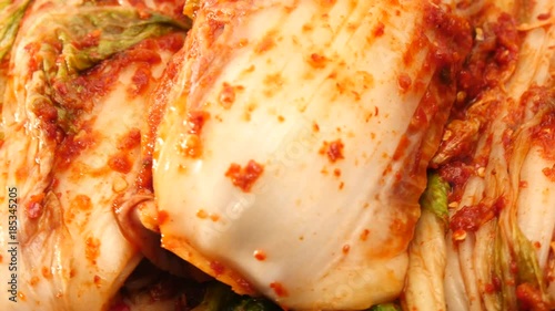 Fresh kimchi in detail.