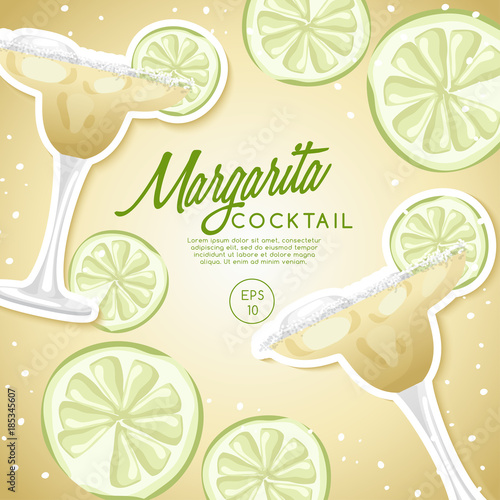 Set of Alcohol Drinks and Cocktails : Vector Illustration