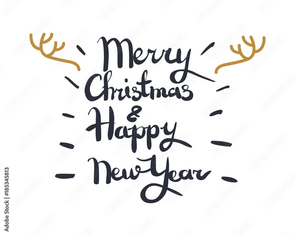 Merry Christmas and Happy New Year Greeting Card Merry Christmas and Happy New Year Greeting Card