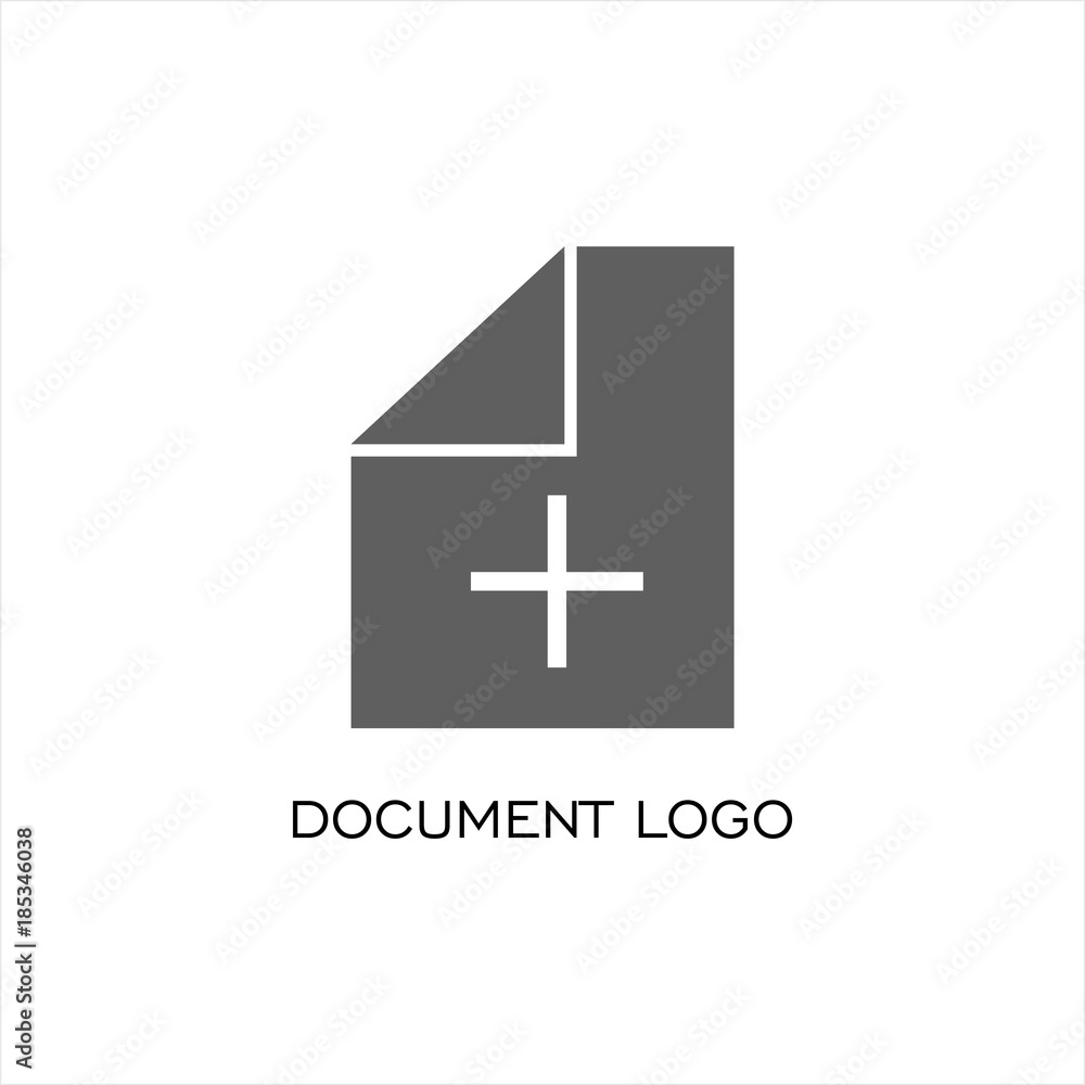 Fototapeta premium Document Logo Vector Template Design