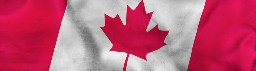 Deken met foto Canada Canadese vlag close-up in detail  © cooperr