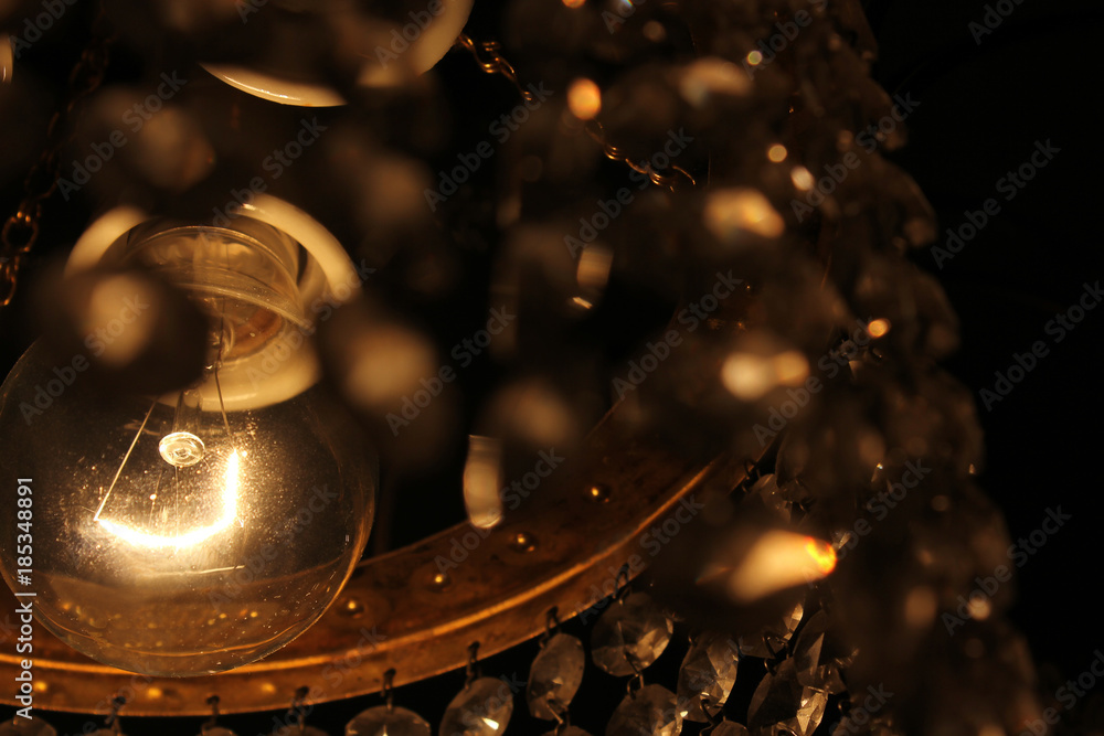 Bulb close-up. Lamp on the ceiling close up. Electricity. Shine. Bulb close-up. Lamp on the ceiling close up. Electricity. Shine.