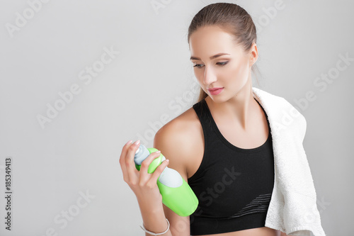 woman with a bottle of water