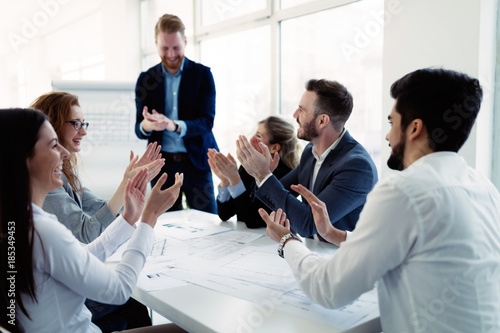 Group of architects working together on project