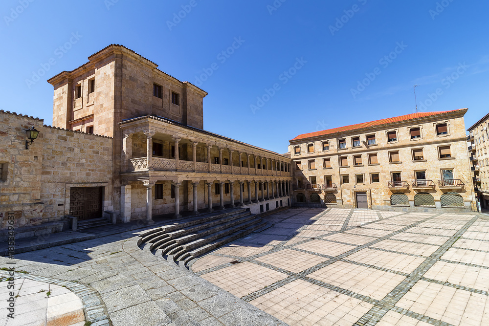 Exterior Facade of Palace of the Count of Francos in Salamanca , Community of Castile and Leon, Spain.