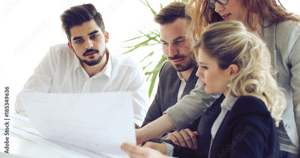 Group of architects working on business meeting Group of architects working on business meeting