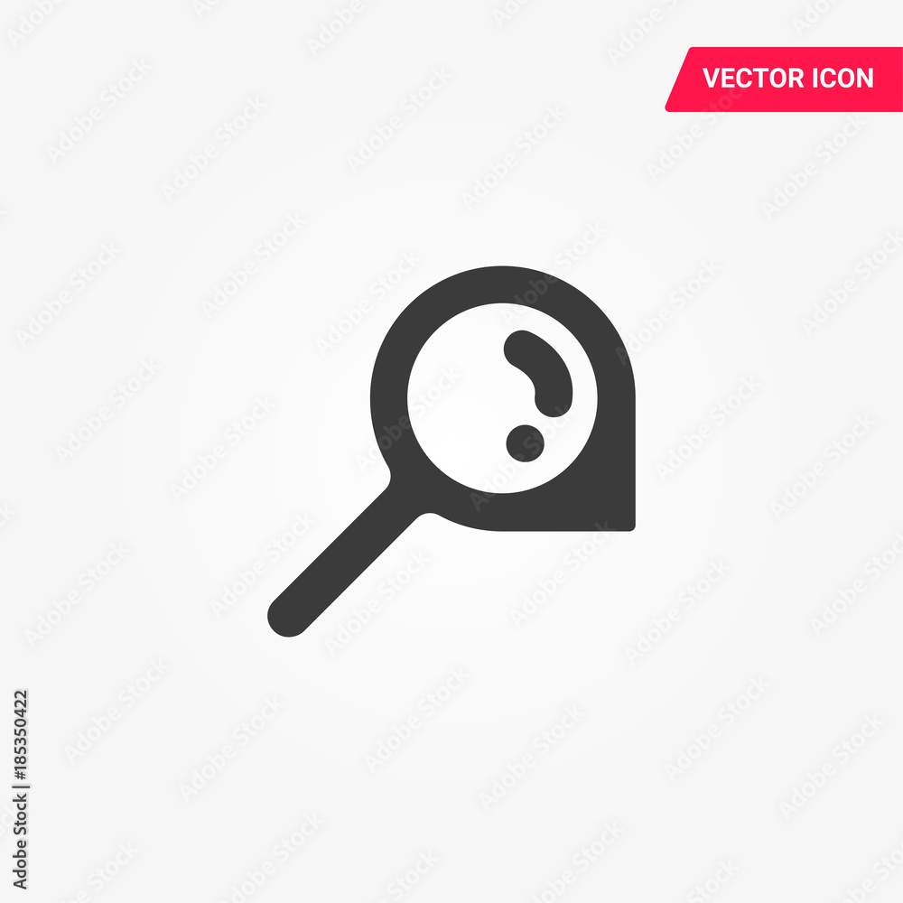 Magnifying glass thick line icon, outline vector sign, linear simple pictogram. Search symbol, logo illustration