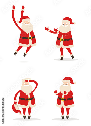 Santa and Christmas Collection Vector Illustration