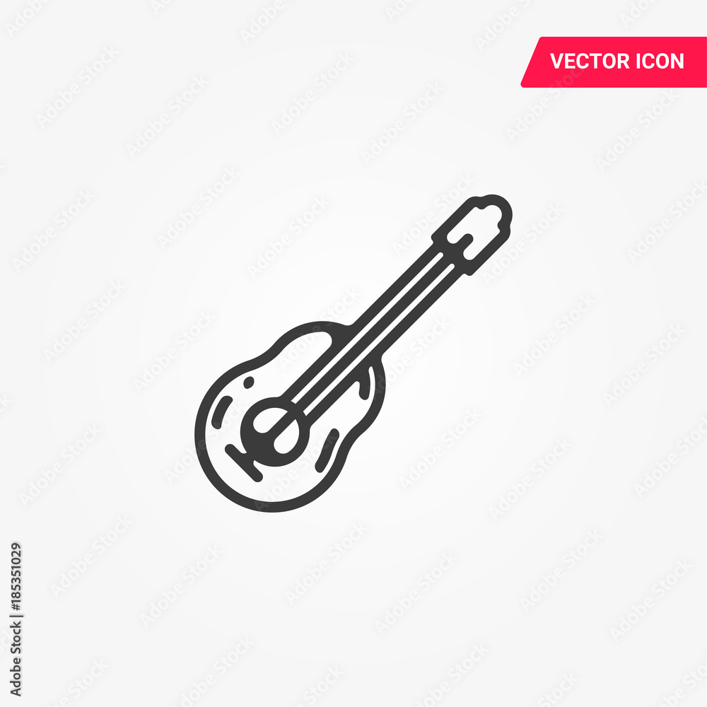 Guitar vector icon, music instrument symbol. Modern, simple flat vector illustration for web site or mobile app Guitar vector icon, music instrument symbol. Modern, simple flat vector illustration for web site or mobile app
