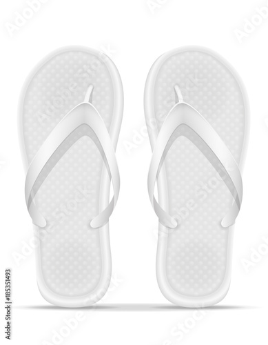 beach slippers stock vector illustration