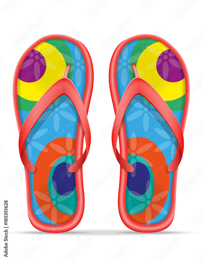 beach slippers stock vector illustration beach slippers stock vector illustration
