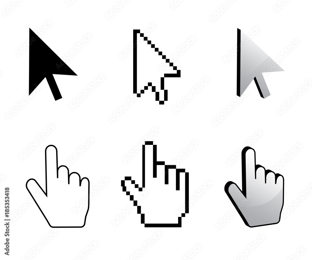 Pixel cursor icon.