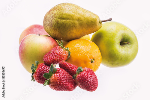 Fresh Fruit on a white background