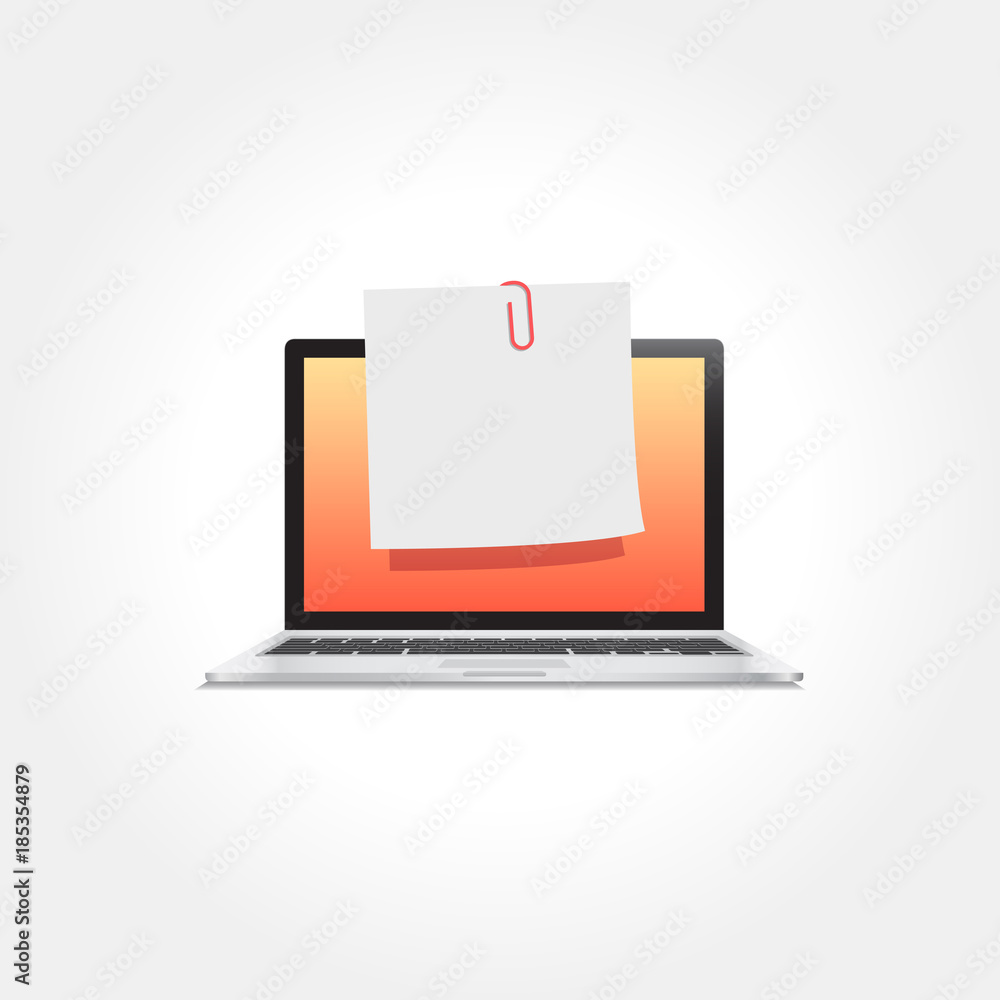 Laptop Note Icon Laptop Note Icon