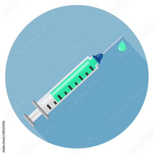 Spritze Infusion Flat Design Icon
