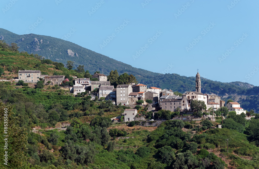 Tglio isolaccio village in upper Corsica mountain