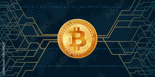 golden bitcoin background photo