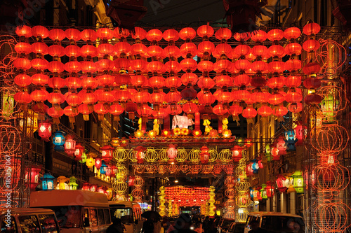 Photography Beautiful colorful lanterns for celebrating Chinese New Year
