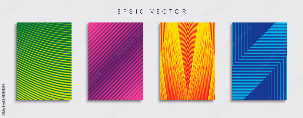 Naklejka premium Vector cover designs. Future Poster template. Smartphone modern background set.