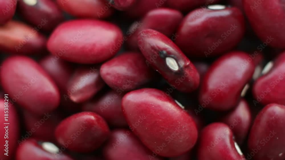 Background of red kidney beans rotating close up Background of red kidney beans rotating close up