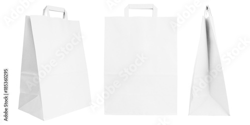 Bild auf Leinwand Set of blank kraft paper bags