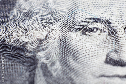 Canvastavla US president George Washington face portrait on the USA one dollar note