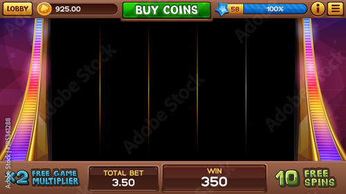 Background for slots game. Vector illustration