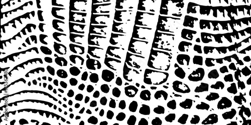 Leather grimy grunge background. Retro texture, leather cushion. Black paint. Background of crocodiles of the skin. Rough wild filled, covering your design for aging. EPS10 vector