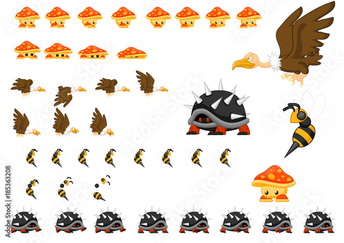 Set of Animals Game Character