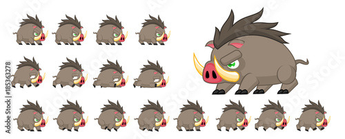 Boar Animated Game Character