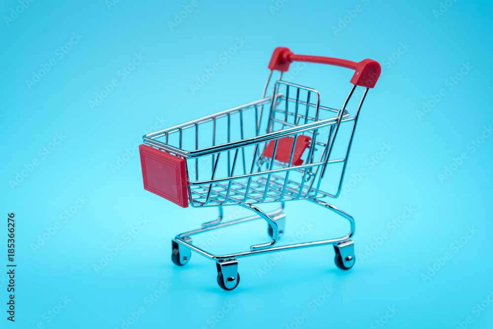 isolated shopping cart