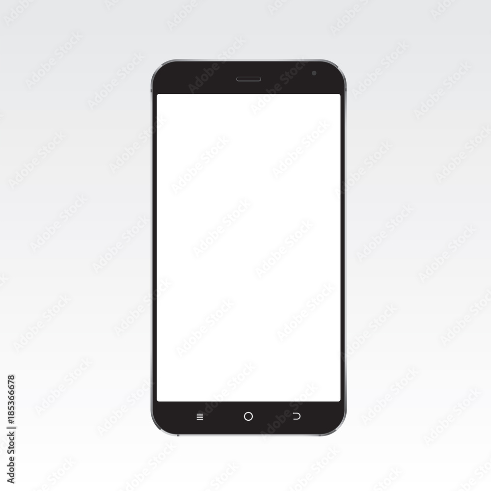 Smartphone mockup vector isolated with blank screen Smartphone mockup vector isolated with blank screen