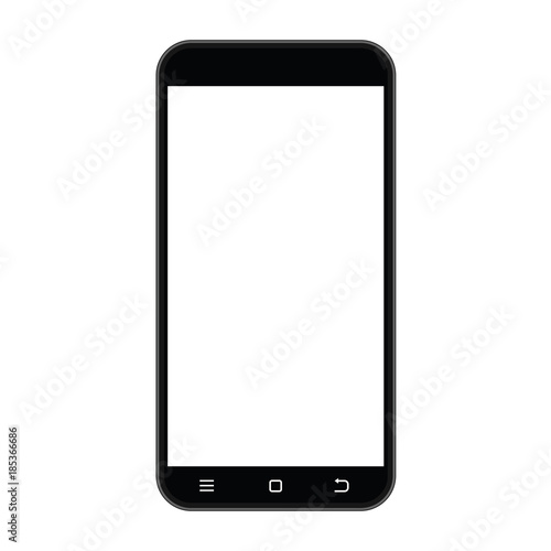 Realistic smartphone android with button