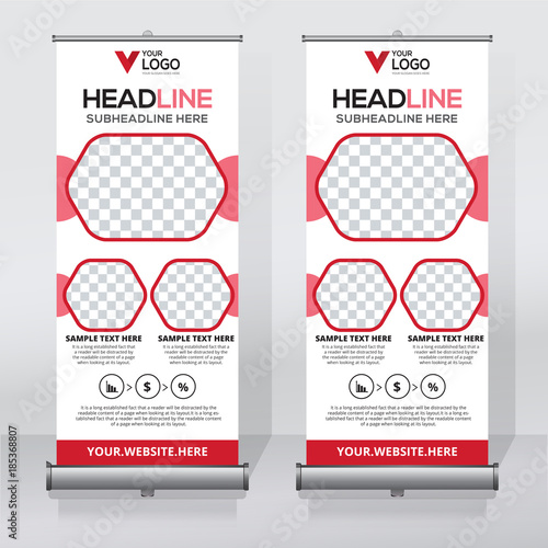 Roll up sale banner design template, abstract background, pull up design, modern x-banner, rectangle size.