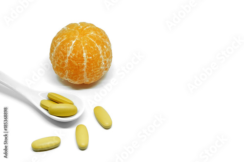 Fresh orange fruit with vit...
