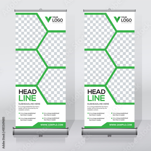 Roll up sale banner design template, abstract background, pull up design, modern x-banner, rectangle size.