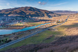 Mtskheta town and the highway that lead to the west of Georgia