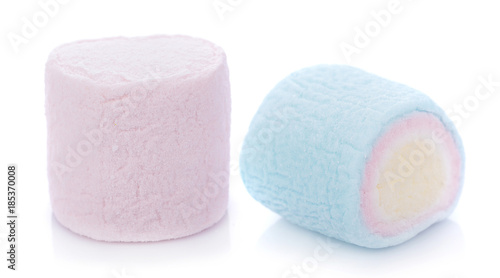 marshmallows on white background
